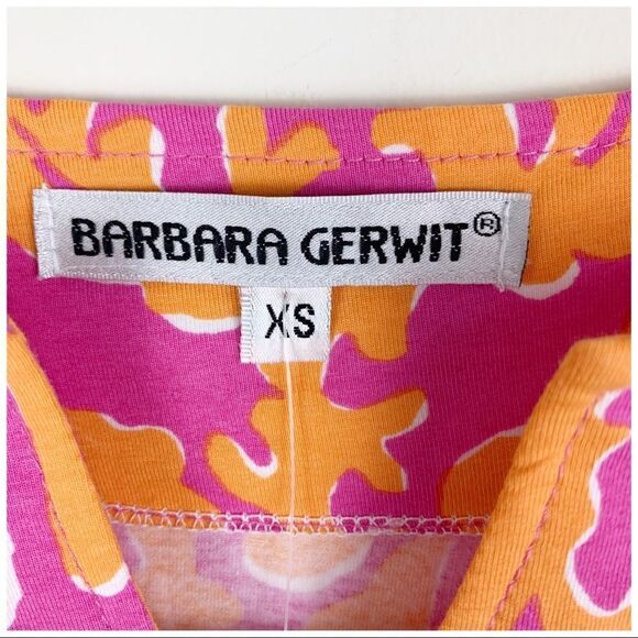 Barbara Gerwit Preppy Pink/Orange Cotton Tunic Cover-Up XS NWT - Picture 4 of 14